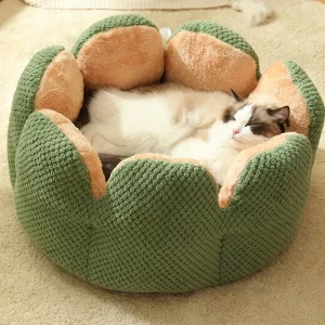 Cat Bed Round Petal-Shaped Pet kitten bed main