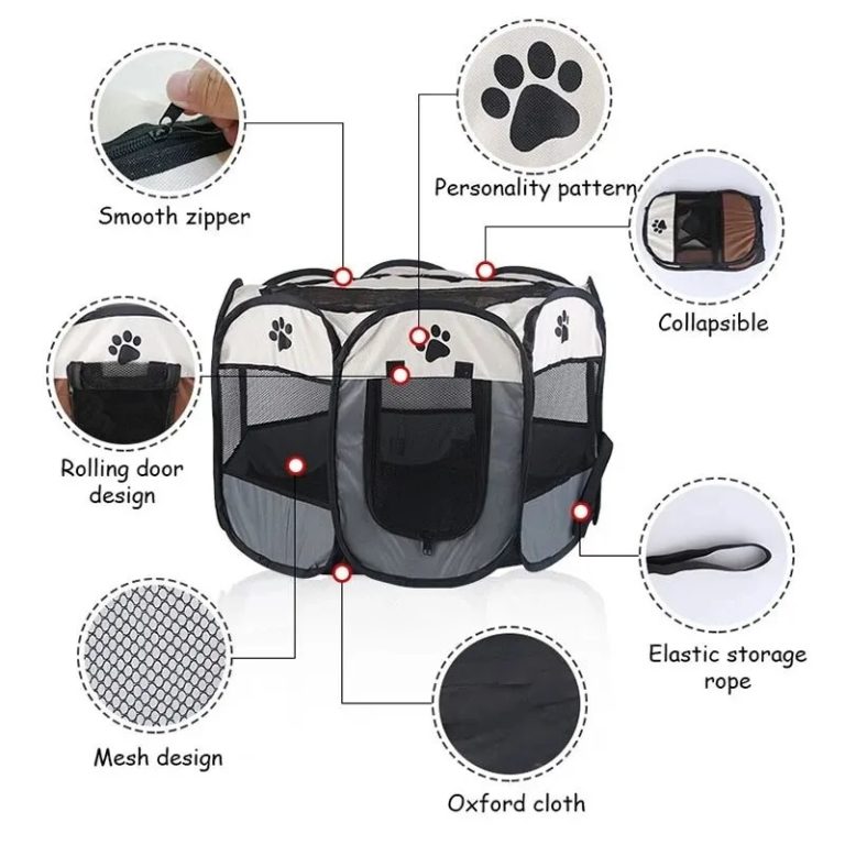 Portable Foldable Pet Tent Kennel Cat Fences-3